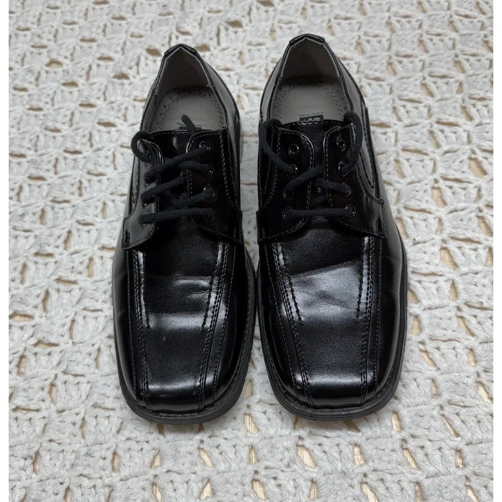 Stacy Adams Dress Shoes Boys Size 1 M Black Slip On Dressy Formal  Dress